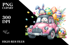 Creative Car with Easter Eggs, PNG Image Product Image 2