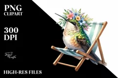 Watercolor Young Hummingbird | Sublimation | Clipart Product Image 3