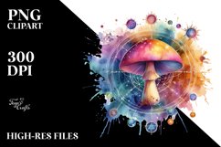 Colorful Magical Mushroom | Clipart Product Image 1