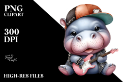 Cute Baby Hippo PNG Product Image 2