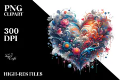 Paintbrush Style Heart PNG Product Image 2