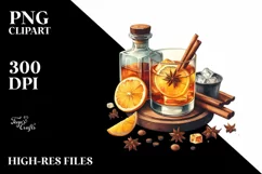 Watercolor Whiskey Sour | Sublimation | Clipart Product Image 3