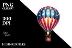 Vintage Hot Air Balloon PNG Product Image 2