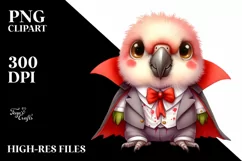 Funny Baby Parrot Vampire Clipart Product Image 3