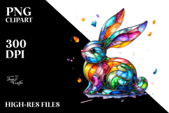 Colorful Bunny PNG Product Image 2