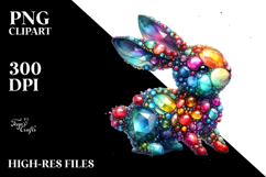 Colorful Bunny Made of , PNG Product Image 2