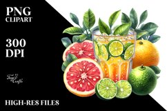 Watercolor Ugli Fruit, Juice | Sublimation | Clipart Product Image 1
