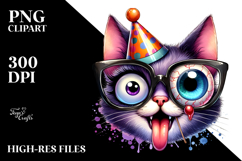 Spooky Cat in Party Hat Product Image 2