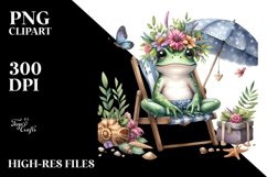Watercolor Young Frog | Sublimation | Clipart Product Image 3