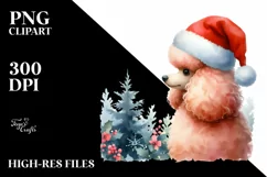 Cute Poodle Christmas, Transparent PNG Product Image 1