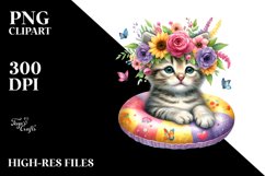 Watercolor Young Kitten | Sublimation | Clipart Product Image 3