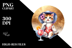 Happy Kitten Drinking Cocktail Product Image 2