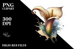 Wooden Stained Calla Lily | Clipart Product Image 3