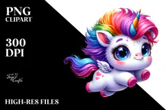 Cute Unicorn Jumping with Cool Haircut Product Image 2