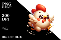Cute Chicken Jumping, Vector Art Product Image 2