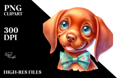 Watercolor Cute Vizsla, Happy Dog PNG Product Image 2