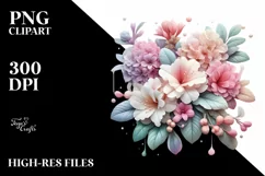 Pastel Wooden Glossy Rhododendron | Clipart Product Image 3