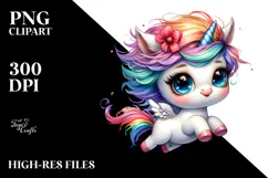 Cute Baby Unicorn, Transparent PNG Product Image 2