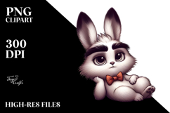 Cartoon Bunny with Dramatic Sass PNG Product Image 2