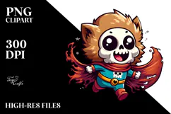 Cute Sugar Skull, Cartoon PNG Product Image 2