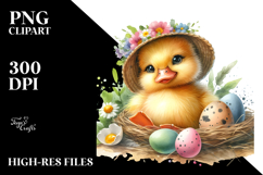 Baby Duck in Watercolor, Transparent PNG Product Image 2
