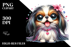 Happy Japanese Chin PNG Product Image 2