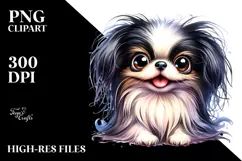 Happy Japanese Chin PNG Product Image 2
