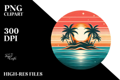 Retro Tropical Island Sunset Product Image 2