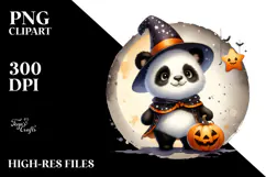 Baby Panda Dressed for Halloween PNG Product Image 2
