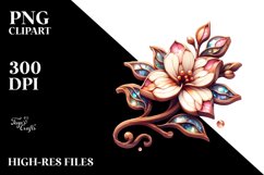 Abstract Gardenia Stained | Clipart Product Image 3