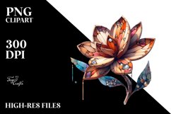 Colorful Stained Gardenia | Sublimation | Clipart Product Image 3
