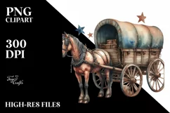 Vintage Dirty Horse Wagon with Stars Product Image 3