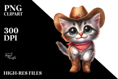 Expressive Watercolor Kitten Clipart Product Image 2