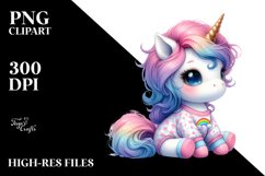 Baby Unicorn Pastel | Sublimation | Clipart Product Image 1