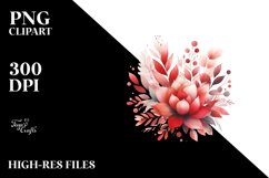 Colorful Watercolor Redish Splash | Sublimation | Clipart Product Image 3