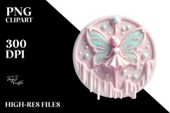 Pastel Round 3D Marzipan Christmas Fairy PNG Product Image 2