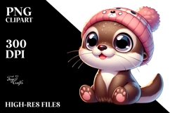 Cartoon Otter with Wide Anime Eyes Product Image 2