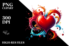 Red Glossy Heart PNG Product Image 2