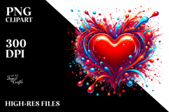 Red Glossy Heart PNG Product Image 2