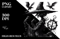 Retro Evil Witch PNG Product Image 2