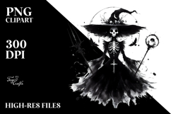 Retro Evil Witch PNG Product Image 2