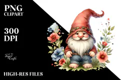 Vintage Funny Gnome PNG Product Image 2