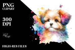 Colorful Watercolor Dog, Transparent PNG Product Image 2