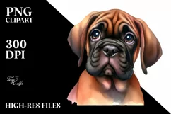 Baby Mastiff Caricature | Sublimation Clipart Product Image 3
