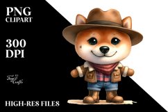 Watercolor Baby Shiba Inu Clipart Product Image 2