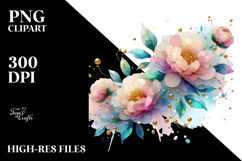 Glossy Peonies, Transparent PNG Product Image 2