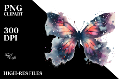 Grungy Butterfly with Silhouettes,Transparent PNG Product Image 2