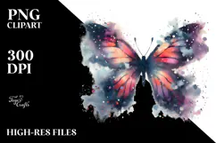 Vibrant Butterfly Silhouettes, Transparent PNG Product Image 2
