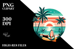 Retro Tropical Island Beach Buoy PNG Product Image 2