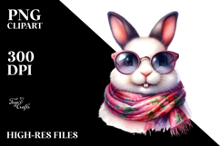 Whimsical Rabbit Portrait, Transparent PNG Product Image 2